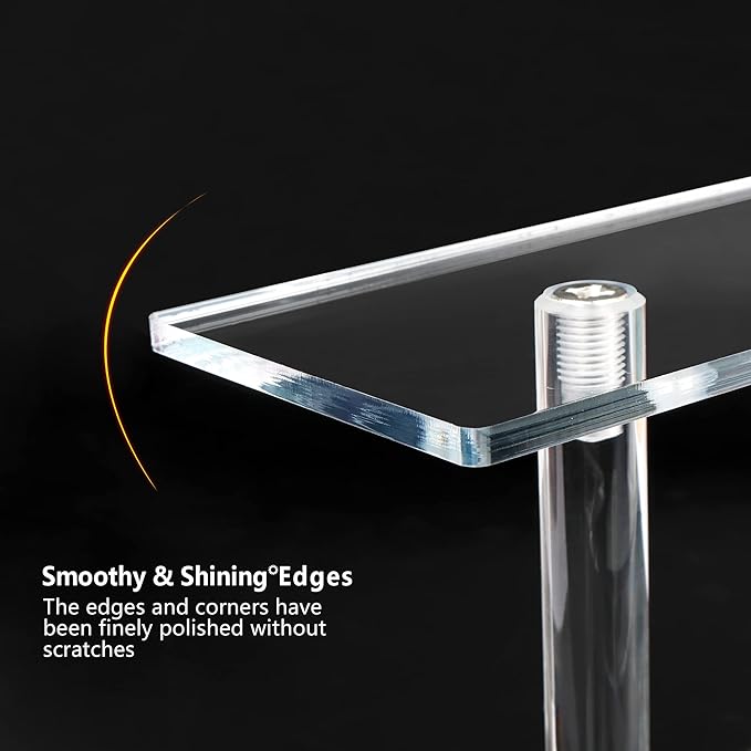 ELEGANTLIFE Acrylic Display Riser Stand – 4 Tier Clear Shelf for Funko POP, Amiibo, Figures, Collectibles, Cupcakes, Perfume, Skincare Organizer