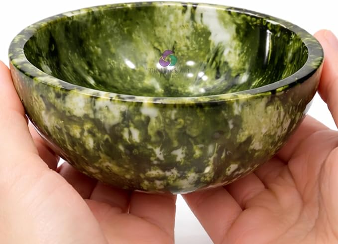 Elegant Handcrafted Resin Bowl – Glossy Amber Finish Decorative & Functional Use | Resin Decorative Bowl Centerpiece Table Decorations, Fruit Basket for Coffee Table, Kitchen Decor (Green Onyx)