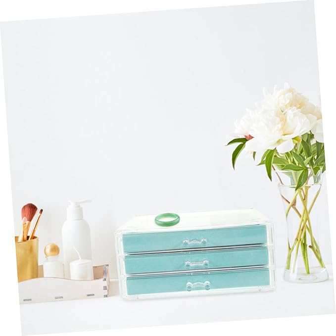 BESPORTBLE Multi Layer Makeup Organizer and Jewelry Storage Box Earring Organizer for Necklaces and Rings Elegant Display Holder for Home Decor