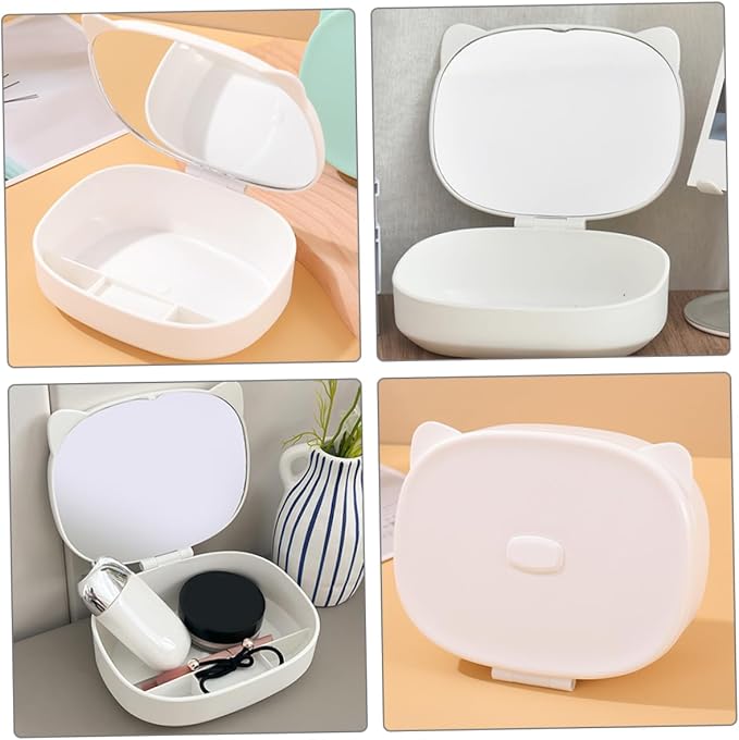 VALICLUD Cosmetic Organizer Box Hair Tie Organizer Portable Hair Clip Holder Jewelry Box Fashion Design
