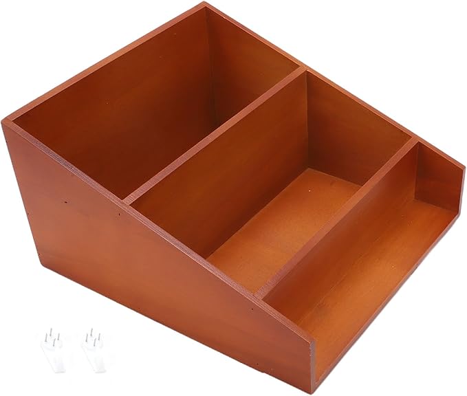Dpofirs 3 Tier Vintage Wooden Display Shelf - Wall Mount or Countertop Organizer for Collectibles, Perfume, Makeup & Trinkets