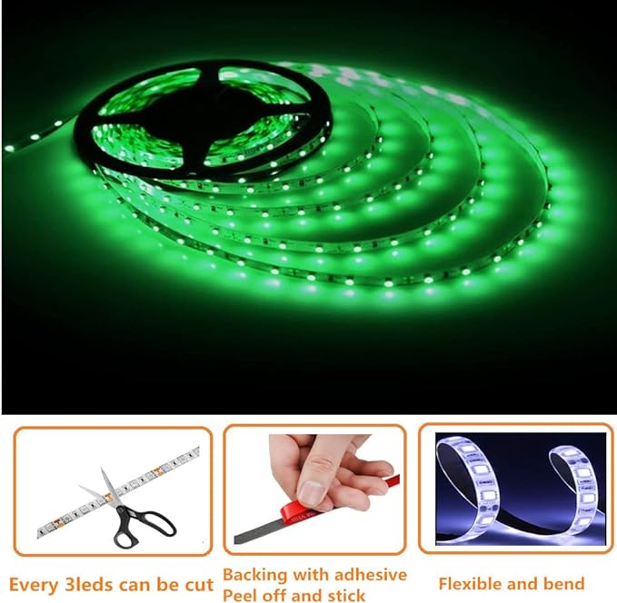 LED Boat Strip Lights, 32.8FT Marine Pontoon Led Lights, Waterproof Boat Interior Light, Under Gunnel Lights, Boat Deck Light, Night Fishing Lights, Good for Pontoon Bass Fishing Yacht Kayak (Green)