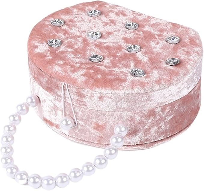 Makeup Organizer Miniature Furniture Shaped Gray Jewelry Organizer Earrings Necklace Ring Organizer Jewelry Makeup Mirror Ring Organizer Storage Box (Color : Pink, Size : D)