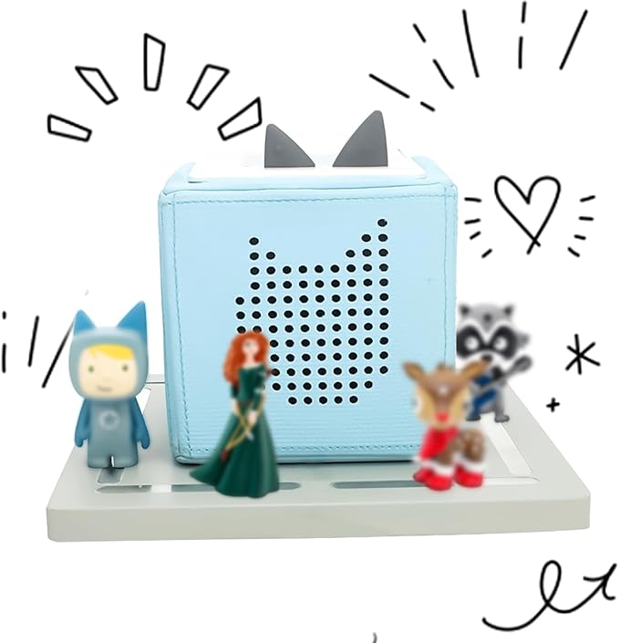 Taladad for Tonie Shelf, Tonies Storage for Toniebox 2/ Toniebox 1 Tonie Figures Creative Tonies Magnetic Shelf for,Tonie Box Player 10-30 Characters (Grey)