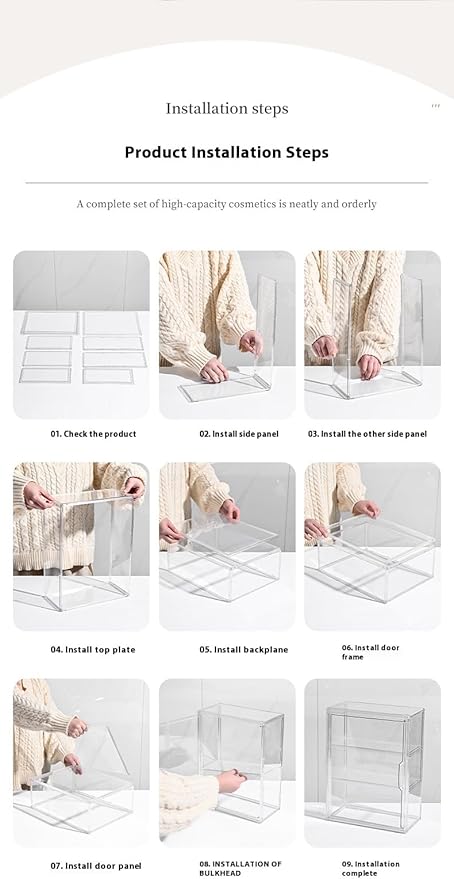 Single-Shelf Transparent Acrylic Display Case with Magnetic Door - Compact Stackable Makeup Organizer (10.6"x8.7"x5.1") - Dustproof Box for Cosmetics, Jewelry, Skincare & Collectibles