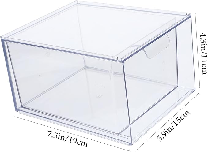 Detachable Transparent Jewelry Storage Box Stackable Organizer for Cosmetics and Tiny Items for Home Office Parties Elegant Design