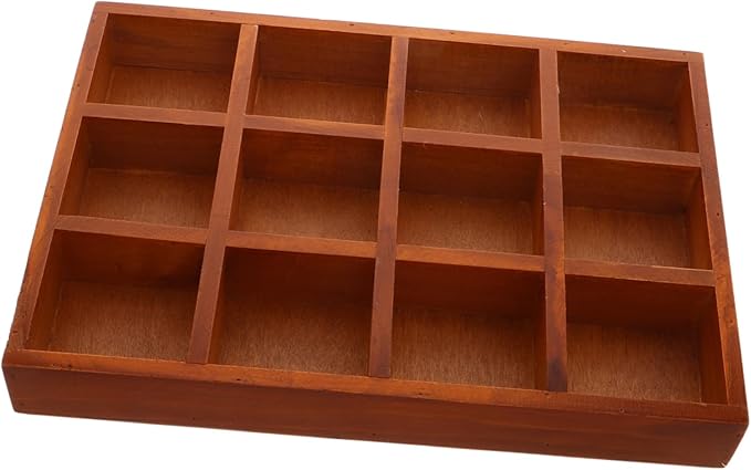 Wooden Jewelry Storage Box Compartments Vintage Trinket Organizer Desktop Makeup Organizer Retro Treasure Box