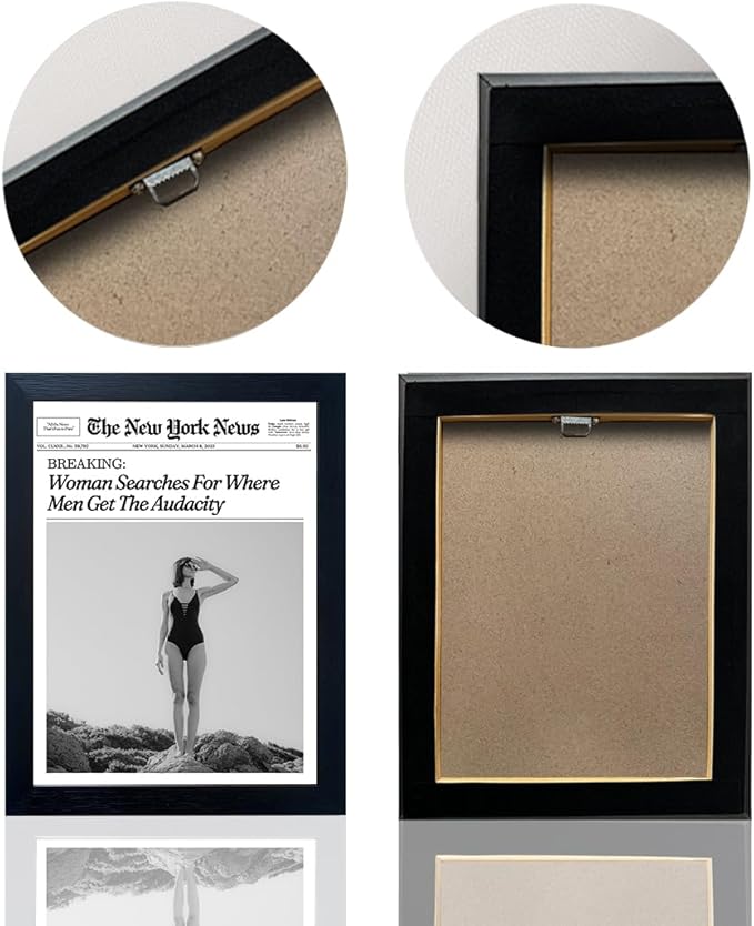 Trendy Newspaper Wall Art New York Poster Framed Prints For Dorm Aesthetic Woman Searches For Where Men Get The Audacity Poster Canvas Fashion Retro Girl Room Magazine Headline Bedroom Decor