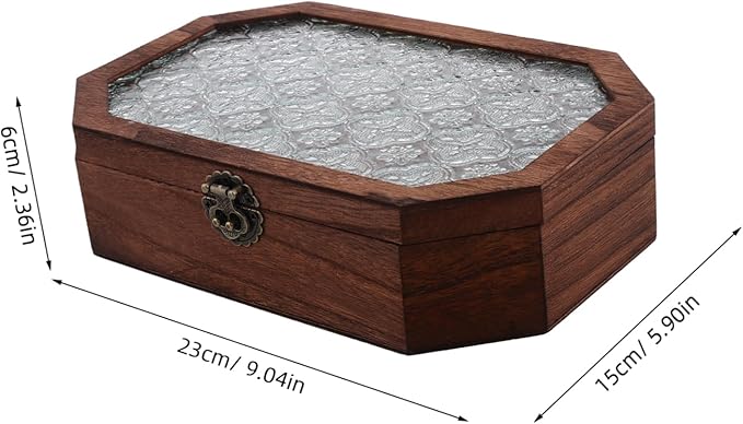 Homoyoyo Retro Style Storage Box Makeup Organizer Desk Vintage Small Trinket Box Home Decor