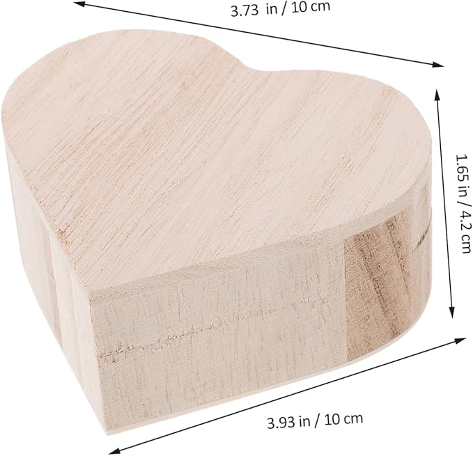 LIFKOME Vintage Heart-shaped Wooden Jewelry Box with Large Capacity for Women Makeup Organizer Case for Home Decor and Scratch Protection