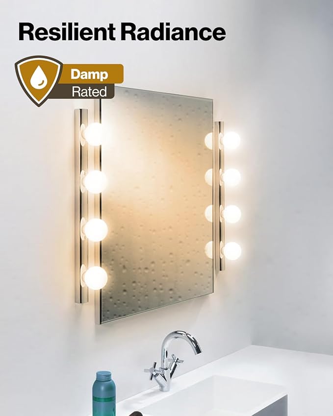 Sunco 12 Pack G25 LED Light Bulbs, Globe Vanity Lights for Bathroom High Output, 1000 LM, 11W (100W Equivalent), 2700K Soft White, Dimmable, E26 Base, Round Frosted Decorative Bulb UL