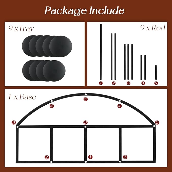 Candeldo Candelabra Fireplace Candle Holder: Black Metal Pillar Candle Holders for Inside Fireplace Mantle Decor Floor Candelabras Table Centerpiece