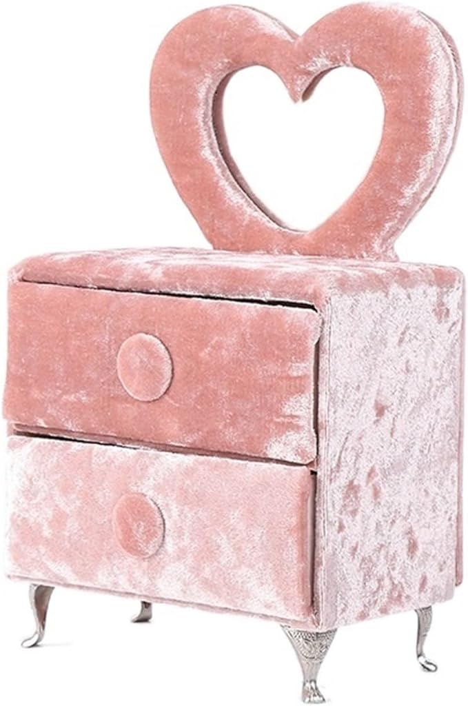 Makeup Organizer Miniature Furniture Shaped Gray Jewelry Organizer Earrings Necklace Ring Organizer Jewelry Makeup Mirror Ring Organizer Storage Box (Color : Pink, Size : C)