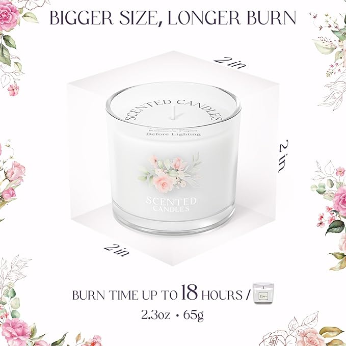 CHILLFLAME 30th Birthday Gifts for Women, Birthday Candle Gift Set for Her, 6 Scented Votive Candles, Candles Gifts for Women/Men (6 Color, 14 oz)