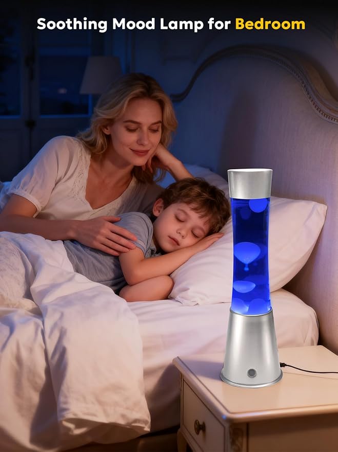 AONESY Liquid Motion Lamps with Remote,17-Color Changing Mood Lamp,15.5 Inch Large LED Night Light, Soothing Table Lamp for Bedroom, Office & Home Decor, Unique Birthday Gift for Kids, Teens & Adults