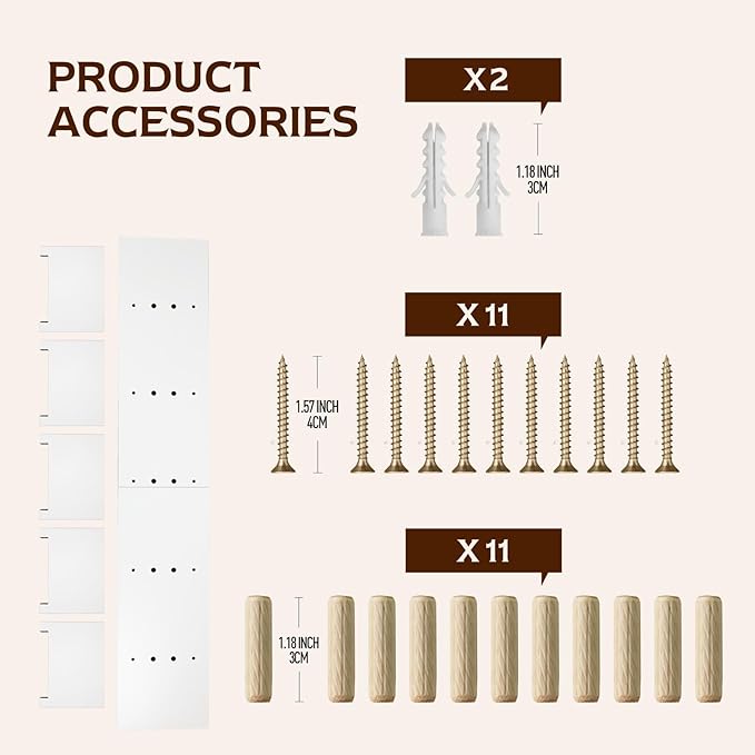 5 Tier Wall Shelf Unit, White Versatile Lack Wall Shelf, Display Floating Shelves for Bedroom Bathroom Home Decor Organizer