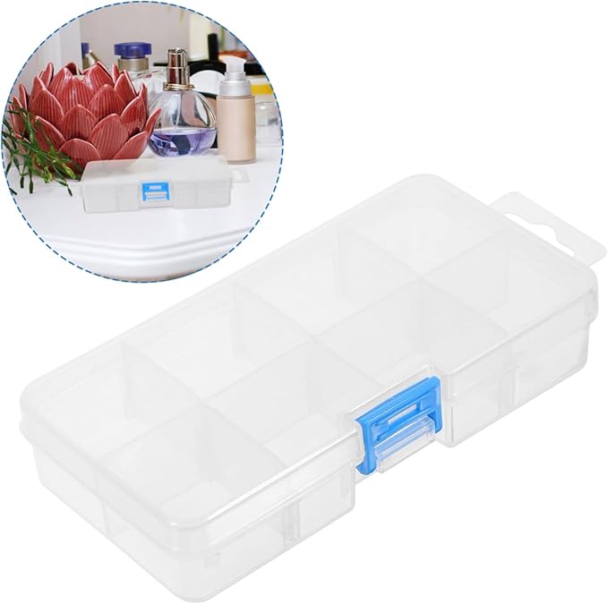 Mikinona Slot Manicure Tool Storage Box Lids Nail Polish Organizer for Desktop Jewelry Box Organizer Makeup Display Stand Sturdy Portable
