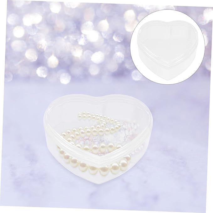 GALPADA 12pcs Heart Shaped Candy Storage Box Cute Jewelry Holder for Earrings Decorative Makeup Organizer for Boys and Girls and Parties