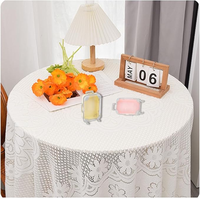 4Pcs 2 Colours Mini Suitcase Candy Boxes Plastic Suitcase Gift Box Eyelash Storage Organizer Luggage Empty False Lash Packaging Party Favor Case for Eyelashes Makeup Travel Accessories Women