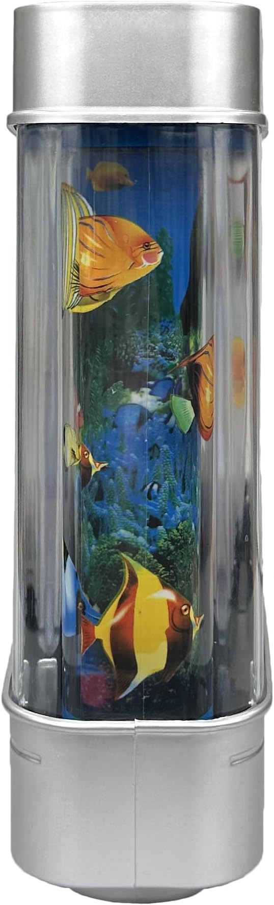 Tokenkuko Fake Motion Fish Tank Mini Aquarium, Artificial Tropical Decorative Lamp Night Light with Moving Fish, Gift for Kids(US Plug)