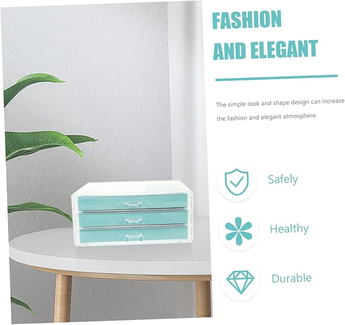 BESPORTBLE Multi Layer Makeup Organizer and Jewelry Storage Box Earring Organizer for Necklaces and Rings Elegant Display Holder for Home Decor