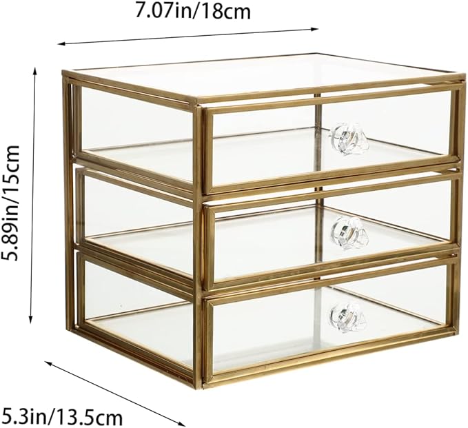 Multi-layer Transparent Jewelry Storage Case Elegant Drawer Organizer for Necklaces Rings and Bracelets Stylish Desktop Display Container for Home Dorm Use Large