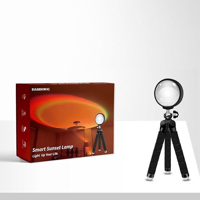 Sunset Lamp with USB Port - 360° Rotatable Multicolor Sunset Light Projector, Great for Room/Bedroom Decor, Photography, Party, TikTok Live | Halloween & Gifts