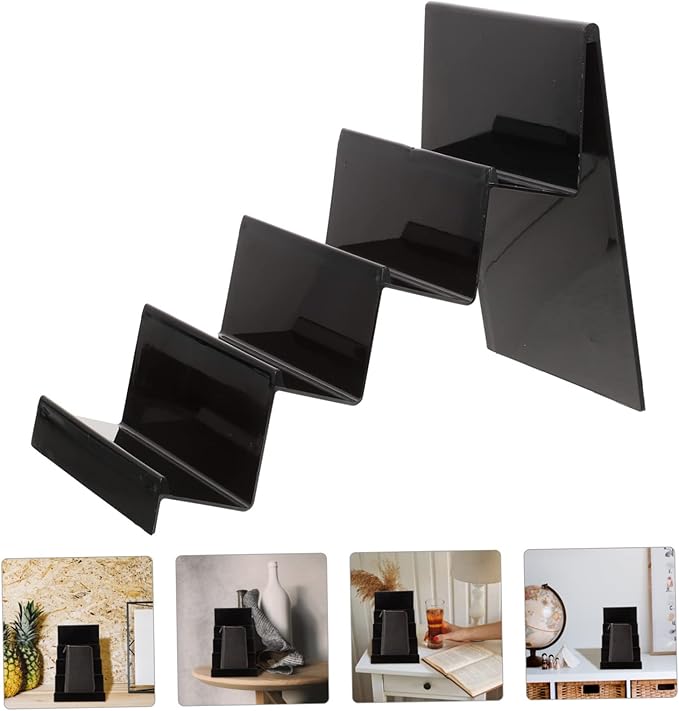 SOLUSTRE 2pcs Elegant Simple Display Stand Acrylic Purse Display Racks Makeup Storage Organizer