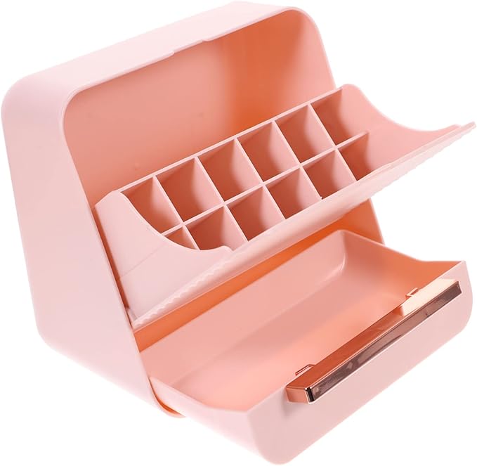 VICASKY Portable Jewelry Storage Box Compact Cosmetics Organizer for Lipsticks Rings and Necklaces Durable and Stylish Design for Home Use for Women and Girls