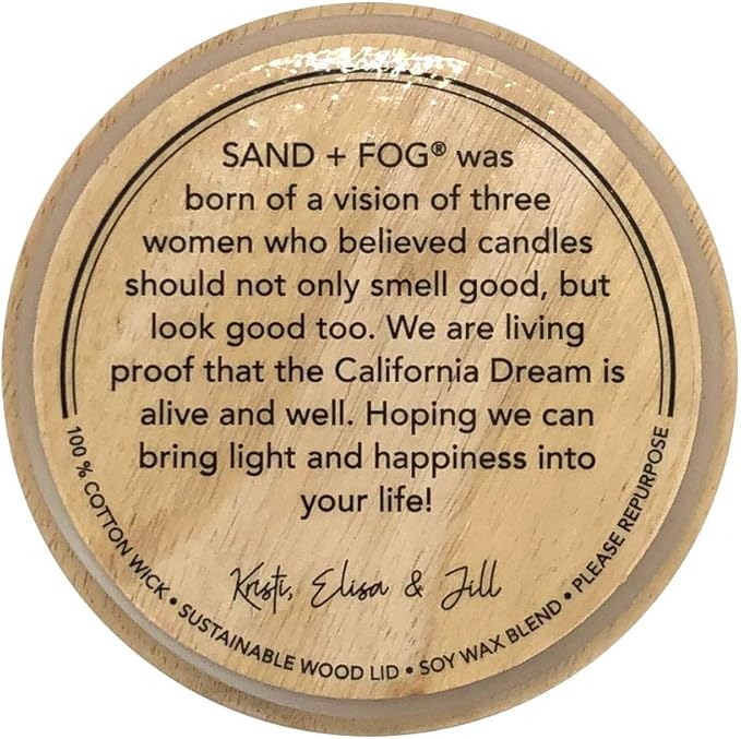 Sand + Fog Scented Candle - Eucalyptus & Lavender - Additional Scents and Sizes – 100% Cotton Lead-Free Wick - Luxury Air Freshening Jar Candles - Perfect Home Decor – 12 oz