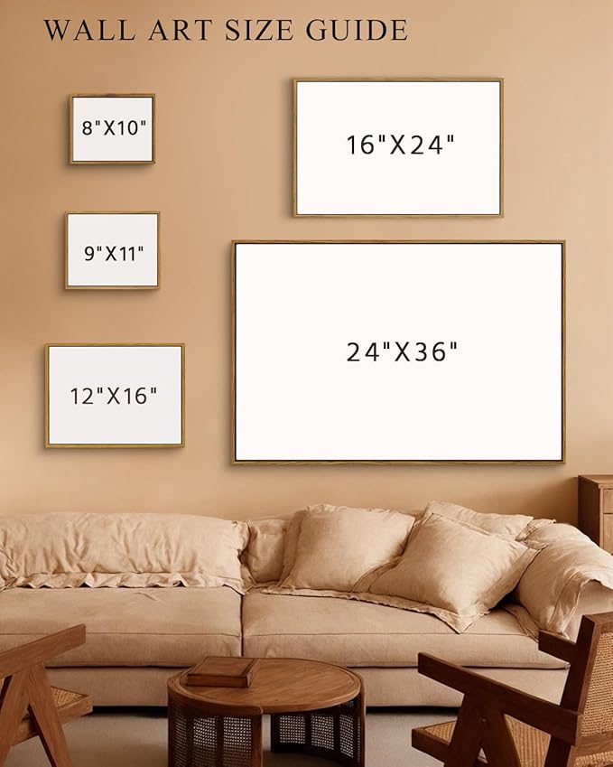 InSimSea Framed Canvas Prints Art Vintage Decor, Rural Scenery Landscape Paintings, Large Countryside Farmhouse Hanging Wall Decorations for Living Room Dining Room Bedroom, 24"x36"