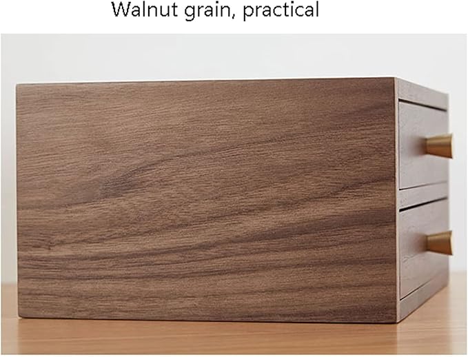 Jewelry storage box Makeup Organizers Jewelry Box,Jewelry Organizer Box Two-Layer, Jewelry Case for Women,Wood Display Case with Glass&Ring Tray,Vintage Style Walnut Jewelry Case
