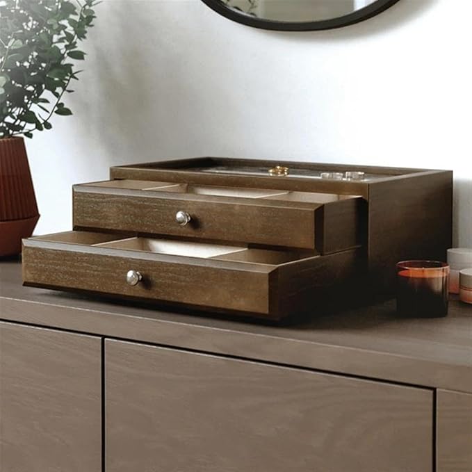 Ring Box Jewelry Storage Box Solid Wood Multi Layer Wedding Jewelry Storage Box Jewelry Organizer Exquisite Makeup Storage Ring Boxes for Jewellery