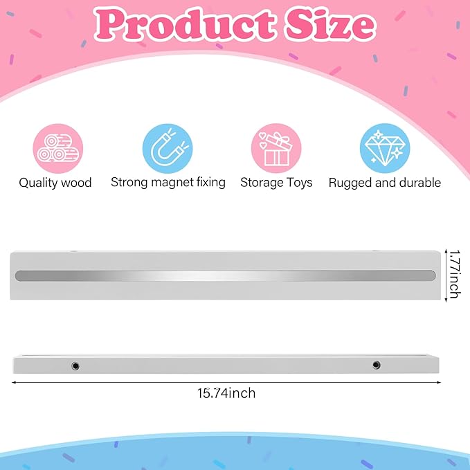for Tonies Box Shelf Storage Magnetic Wall Mounted Set of 2, Compatible with Tonies Characters Figures Player Character for Children Room (Gray)