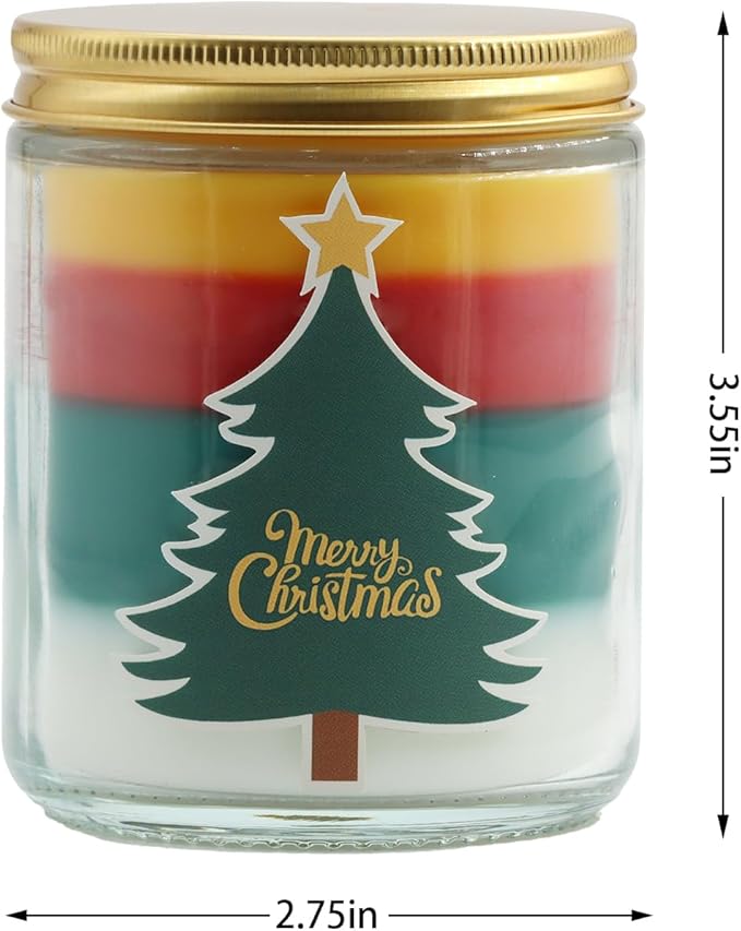 Christmas Candles - Christmas Gifts for Women, Aromatherapy Candle for Home Scented, Natural Soy Wax Vanilla Scented Candles