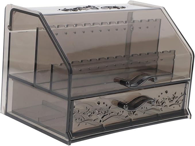 Multi-function Acrylic Jewelry Box Sturdy Drawer-type Cosmetics Organizer for Necklaces Earrings Bracelets and Accessories Lightweight and Portable Storage for Home and Travel