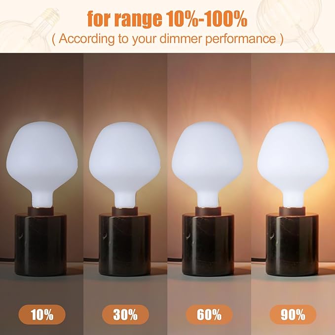 SD LUX Oversized LED Light Bulb12W 1800LM (Eqi. 150W) Vintage Large Globe Edison Bulb E26 Milky Glass for Home Office Kitchen Bedroom Living Dining Room,1 Pack (Warm White 3000K, VA132White-New)