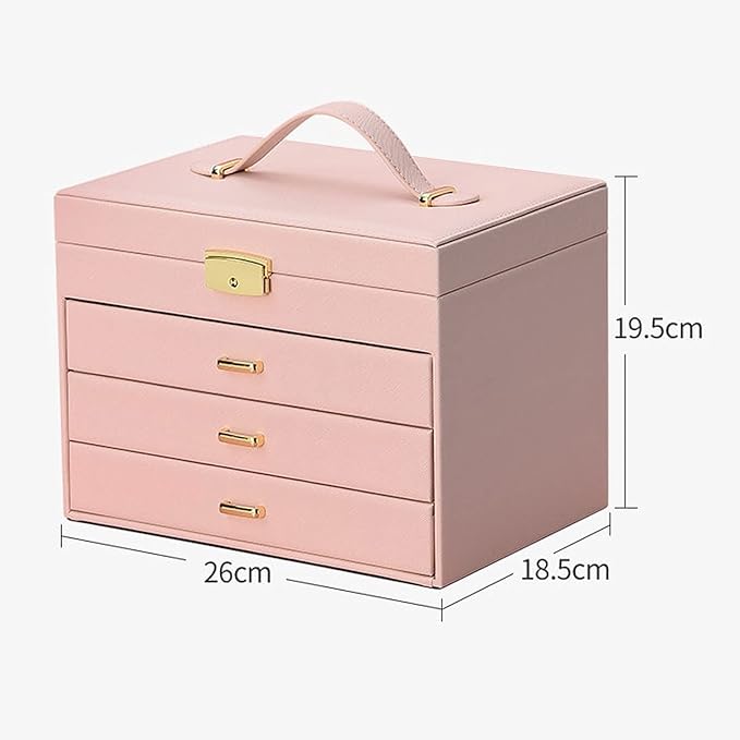 Jewelry Storage Box Makeup Organizers Large Jewelry Box Multi-Layer Jewelry Storage Case Jewelry Organizer Box for Women