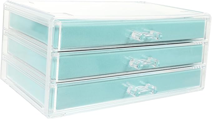 BESPORTBLE Multi Layer Makeup Organizer and Jewelry Storage Box Earring Organizer for Necklaces and Rings Elegant Display Holder for Home Decor