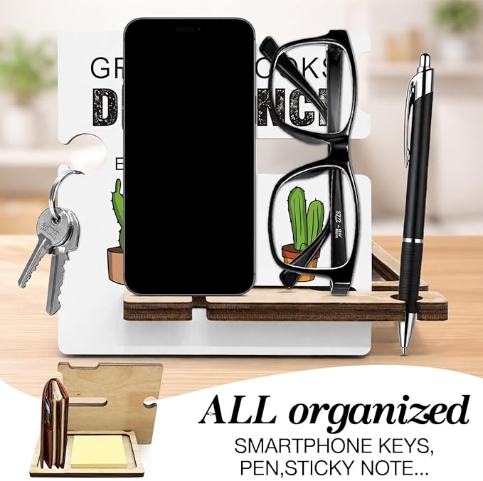 Mental Health Desk Decor Sign - Multi-functional Desk Organizer - Inspirational Growth Looks Different for Everyone Sign for Home Therapy Office School Counseling