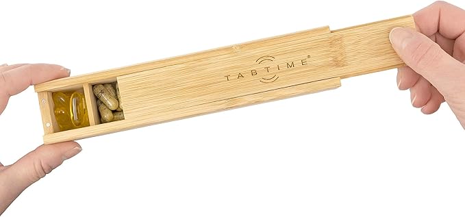 Bamboo Weekly Pill Organizer - 7 Day Wood Tablet Box - Ideal Aesthetic Pill Organizer for Vitamins or Supplements?