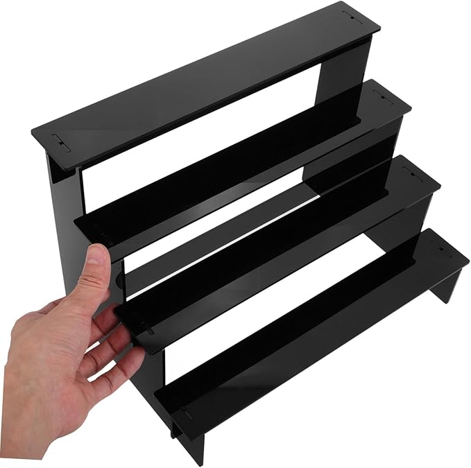 Black Perfume Organizer Shelf for Perfumes Skincare and Makeup Display Multi-Functional Storage for Bathroom and Vanity
