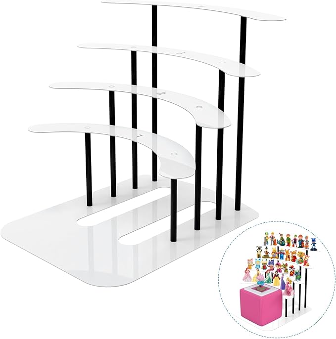 Metal Bracket for Toniebox,Desk Stand for Tonies Figures 20-30pcs Storage,Metal Display Stage for Toniebox Player,Children's Room Decorations and Gifts (White)