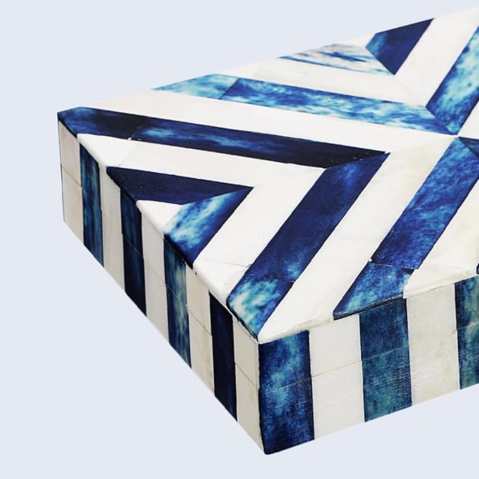 Handicrafts Home Decorative Keepsake Box 8x5 – Small Organizer Box with Lid, Boho Decorative Storage, Retro Memory Box, Unique Coffee Table Décor, Jewelry or Trinket Box, Modern Shelf Decorative Box
