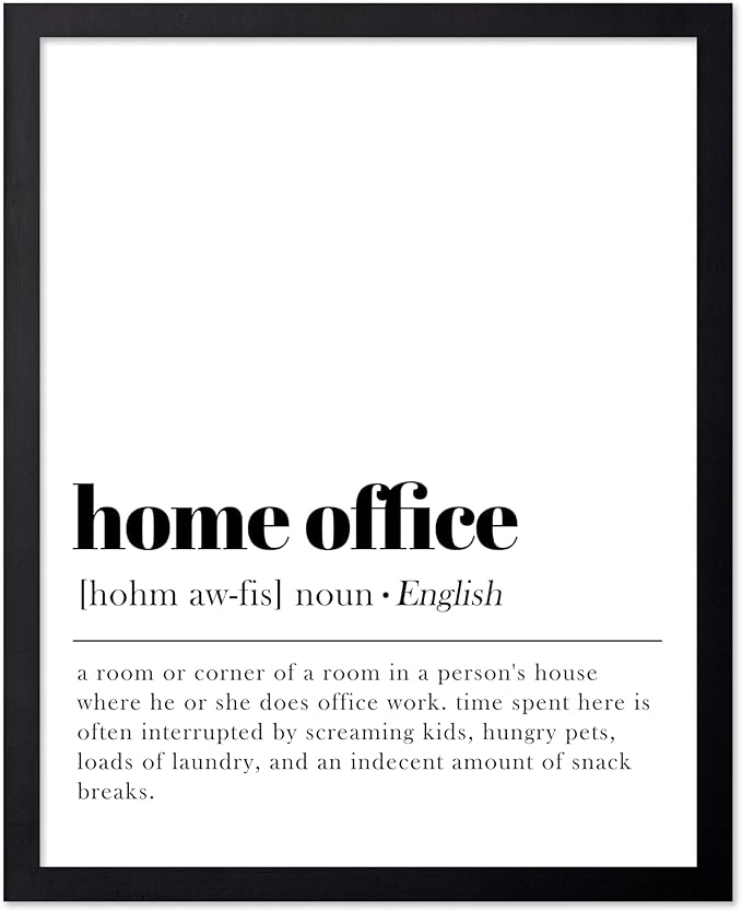 Poster Master Typography Poster - Retro Dictionary Print - Home Office Definition, Book Page, Funny - Gift for Colleague, Friend - Wall Decor for Home, Workplace, 8x10 Black Framed