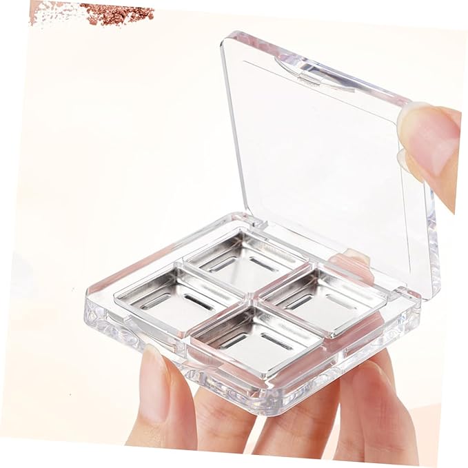 NOLITOY 4pcs Diy Eyeshadow Palette Compact Makeup Organizer for Women for Travel and Custom Eye Looks Case for Easy Selection