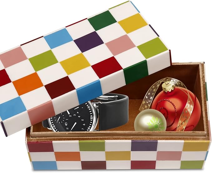 Handicrafts Home Decorative Organizer Box 10x5 – Large Keepsake Box with Lid, Modern Decorative Storage Box, Bohemian Coffee Table Décor, Jewelry & Memory Box, Decorative Accent Box for Home Décor