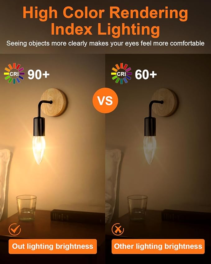 MEQIQTEK E12 Candle Light Bulbs 25W Warm White 2500K, 250Lumen - B10 Clear Candelabra Base Bulbs Dimmable Chandelier Light Bulbs for Ceiling Fan, Pendants or Outdoor (12 Pack)