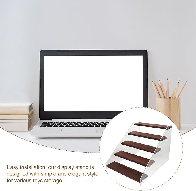 OSALADI Acrylic Riser Display Stand Sturdy Figurine Organizer with Smooth Surface Makeup and Perfume Holder for Desktop Collectibles