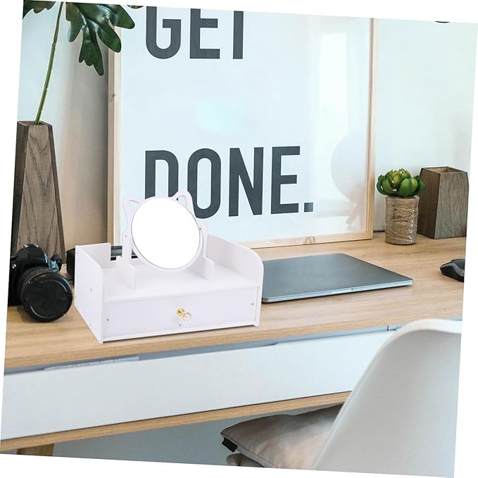 Ipetboom Makeup Mirror Storage Case Vanity Mirror Organize Cosmetics Countertop